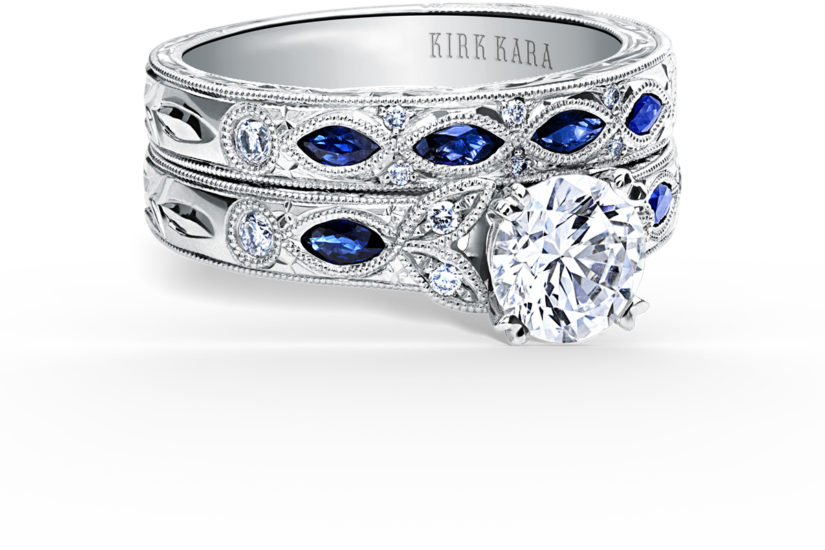 blue sapphire engagement ring