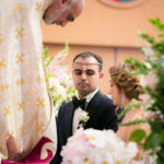 Bride and groom getting married at a traditional Armenian ceremony